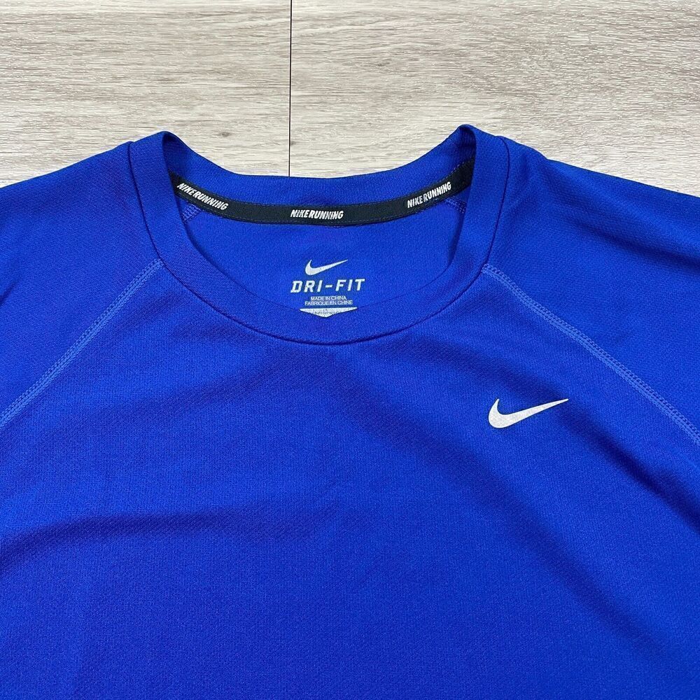 Nike Shirt Mens Extra Large Blue Running Active Training Dri Fit - Picture 2 of 9